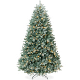 Pre-Lit Artificial Blue Spruce Christmas Tree, w/ Twinkling 2-in-1 LEDs