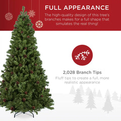 Pre-Decorated Christmas Tree w/ Pinecones