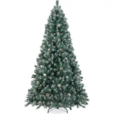 Pre-Decorated Christmas Tree w/ Pinecones, Flocked Branch Tips