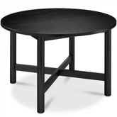 47in Round Solid Wood Dining Table, Modern Farmhouse Table For 4