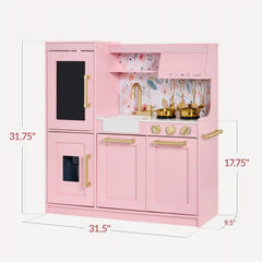 Pretend Play Kitchen with Framed Chalkboard