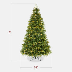 Pre-Lit Cedar Cypress Christmas Tree w/ Twinkling Lights
