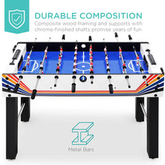 48in Foosball Table for Kids & Adults w/ 2 Balls