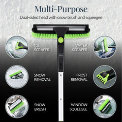 39" Extendable Snow Brush with Squeegee and Ice Scraper