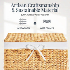Large Laundry Hamper w/ Lid, Removable Liner & Built-in Handles