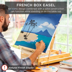 Art Easel for Painting, Portable Adjustable Tripod with 32-Piece Art Set
