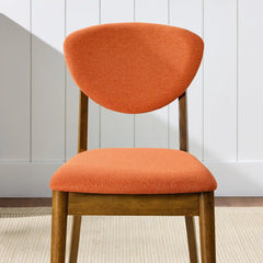 Set of 4 Wooden Dining Chairs, Wood Modern Farmhouse Upholstered Chairs