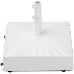 Fillable Mobile Umbrella Base Stand w/ 4 Wheels, 2 Locks, 123lb Capacity