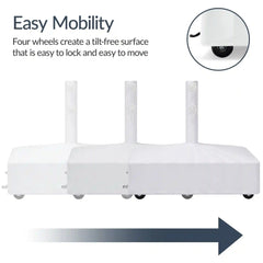 Fillable Mobile Umbrella Base Stand w/ 4 Wheels, 2 Locks, 123lb Capacity