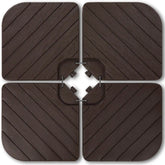 4-Piece Cantilever Umbrella Base Weight Set, Wood Grain Finish
