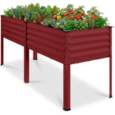 Elevated Galvanized Metal Garden Bed w/ Corner Protectors - 72x24x30in
