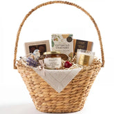Handwoven Medium Mother's Day Gift Basket, 20in Basket w/Collapsible Handle