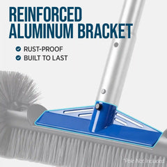 20" Heavy-Duty Pool Brush Head with Reinforced Aluminum Bracket