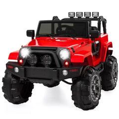 Jumbo 12V Kids Electric Ride On Car with Parent Remote, Seat Harness