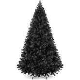 Artificial Black Christmas Tree, Unlit Pine Design w/Easy Assembly