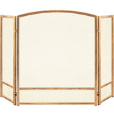 3-Panel Simple Steel Mesh Fireplace Screen w/ Worn Finish - 47.5x27.25in