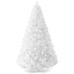 Artificial White Christmas Tree, Unlit Pine Design w/Easy Assembly