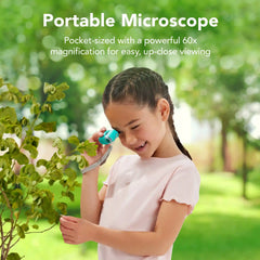 30-Piece STEM Kids Microscope Science Kit w/ 100x, 600x, 1200x Zoom, Case