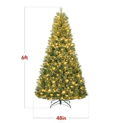 Pre-Lit Premium Cashmere Christmas Tree w/ Cordless Connection, LED Lights