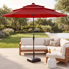 3-Tier Patio Umbrella w/ Tilt Adjustment, Crank - 10ft
