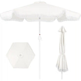 9ft Boho Fringe Umbrella Tilt, UPF50+, Steel Pole