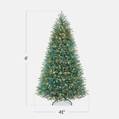 Pre-Lit Premium Artificial Nordic Fir Christmas Tree w/ 2-in-1 Twinkle LEDs