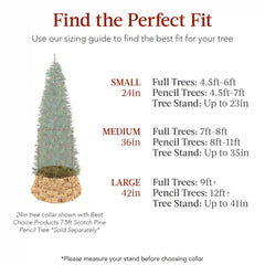 Basket Woven Hyacinth Christmas Holiday Tree Collar - 42in