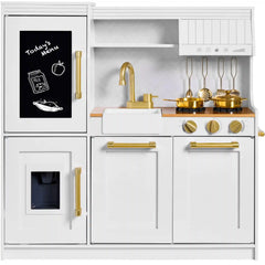 Pretend Play Kitchen with Framed Chalkboard