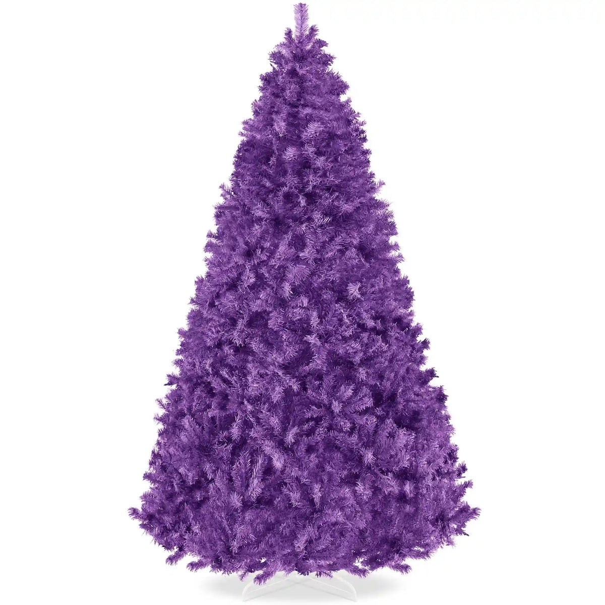 Artificial Purple Christmas Tree, Unlit Pine Design w/Easy Assembly