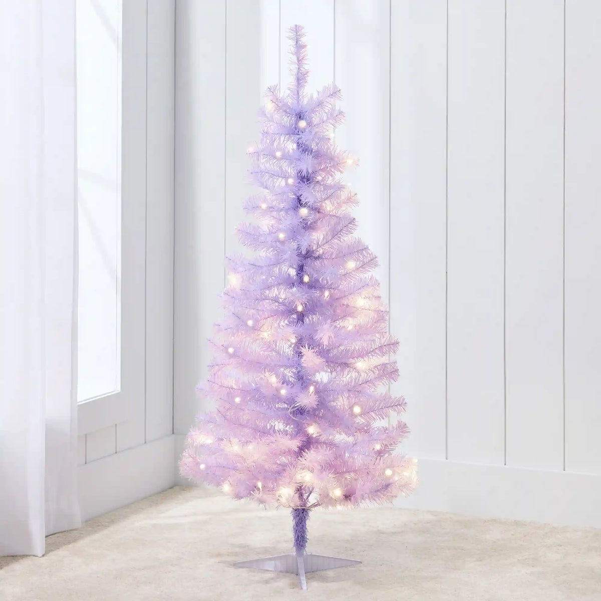 Pre-lit Colorful Mini Spruce Christmas Tree w/ LED Lights - 4ft