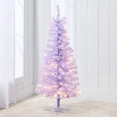 Pre-lit Colorful Mini Spruce Christmas Tree w/ LED Lights - 4ft
