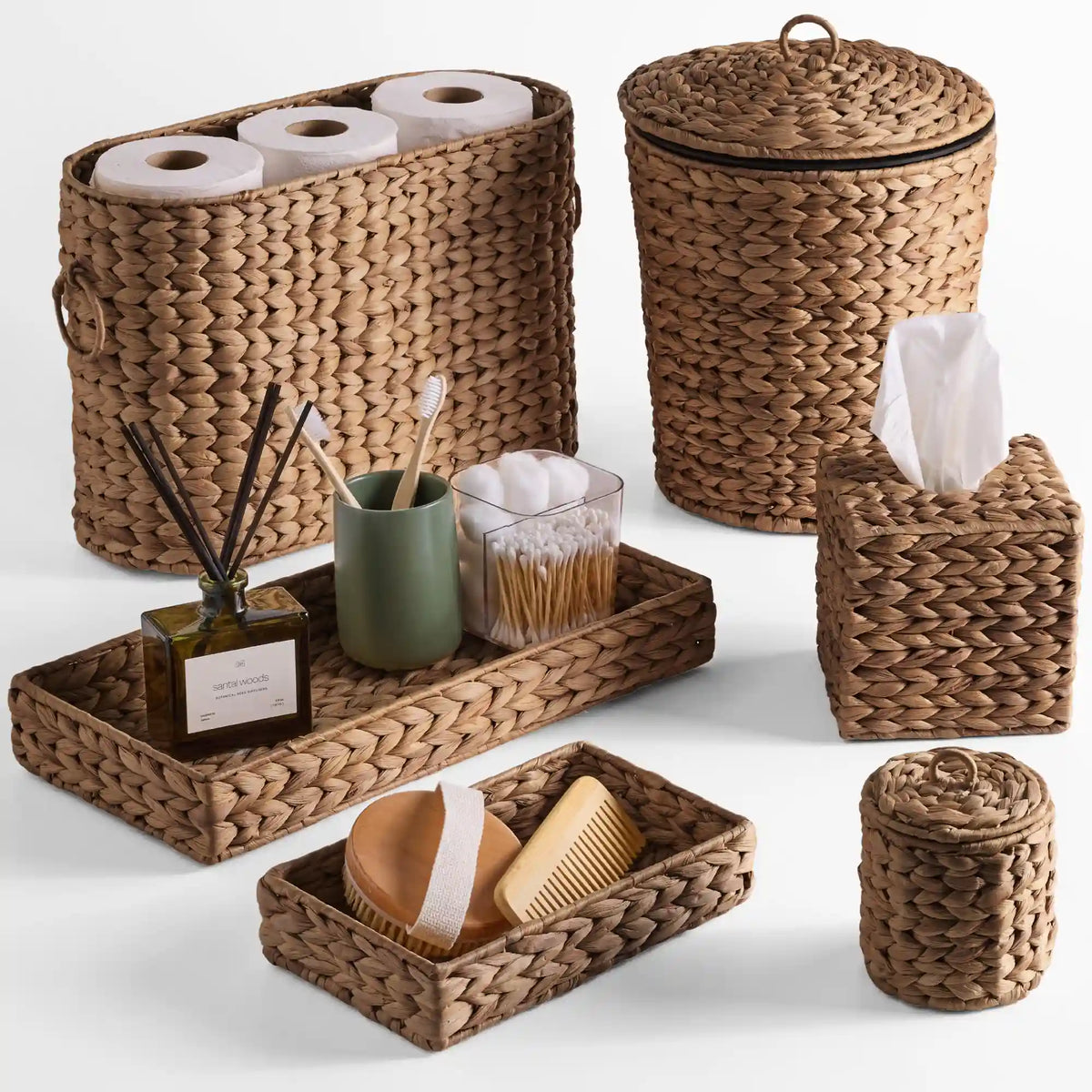 6-Piece Water Hyacinth Bathroom Set