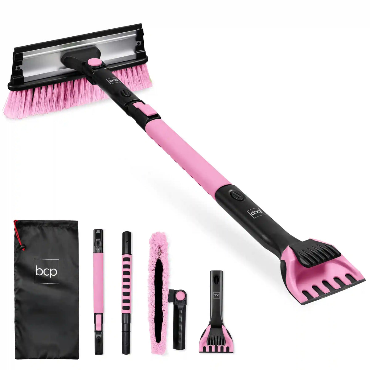 39" Extendable Snow Brush with Squeegee and Ice Scraper