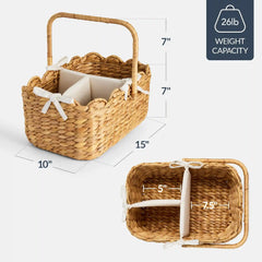 Diaper Caddy Organizer for Baby w/ Removable Divider & Handles