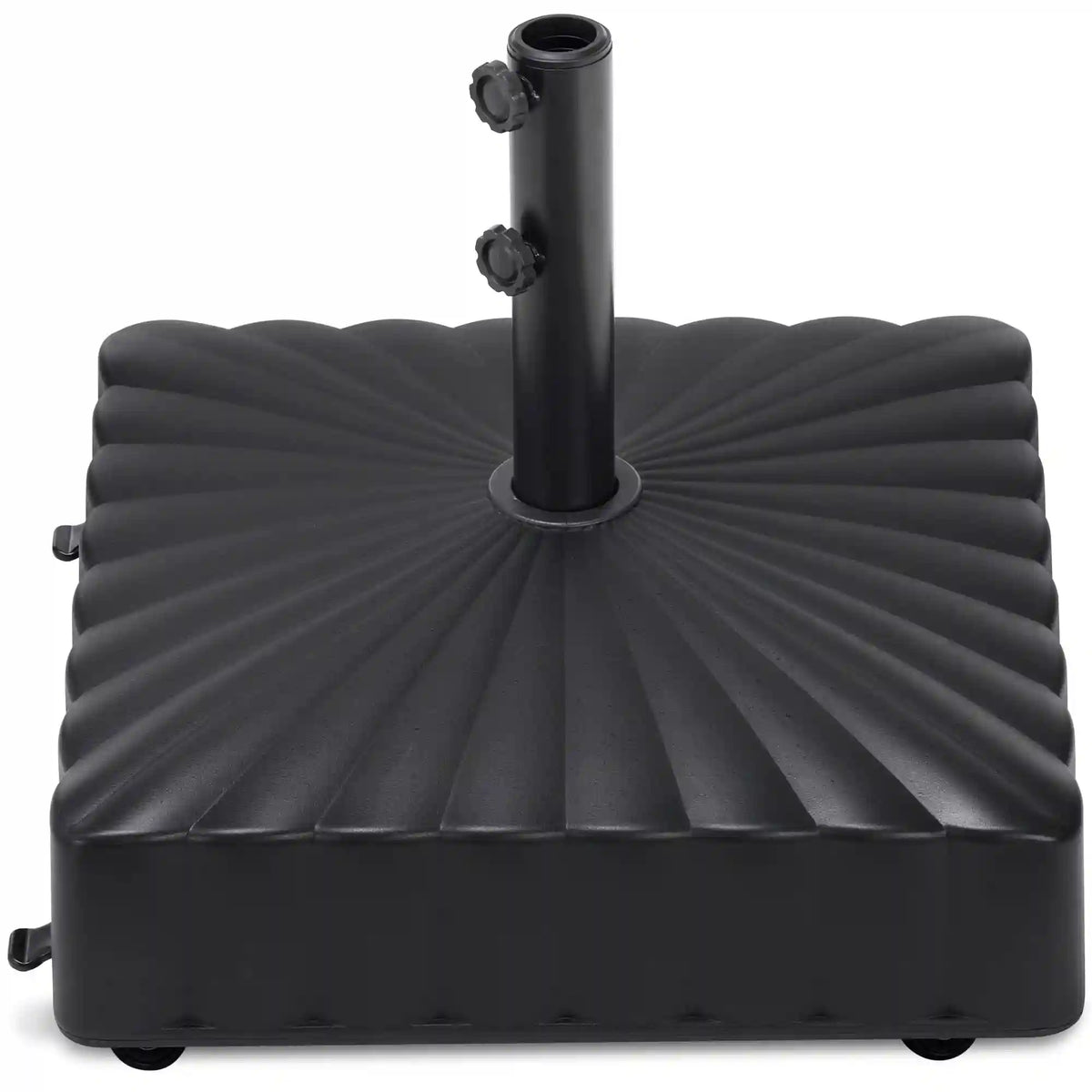 Fillable Mobile Umbrella Base Stand w/ 4 Wheels, 2 Locks, 123lb Capacity