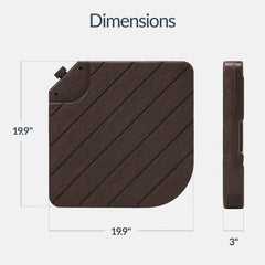 4-Piece Cantilever Umbrella Base Weight Set, Wood Grain Finish