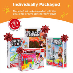 4-in-1 Science Project Kit, STEM & STEAM DIY Lab Experiments for Kids