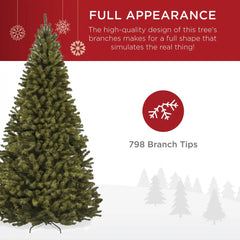 Unlit Artificial Green Spruce Christmas Tree, w/Easy Assembly