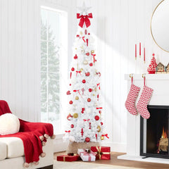 White Artificial Pencil Holiday Christmas Tree