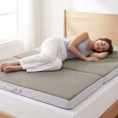 4in Portable Mattress Topper, Tri-Fold Mattress Pad - Taupe