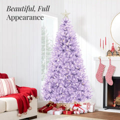 Pre-Lit Artificial Lavender Christmas Tree w/ Incandescent Lights