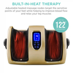 Reflexology Shiatsu Foot Massager w/ High-Intensity Rollers, Remote Control