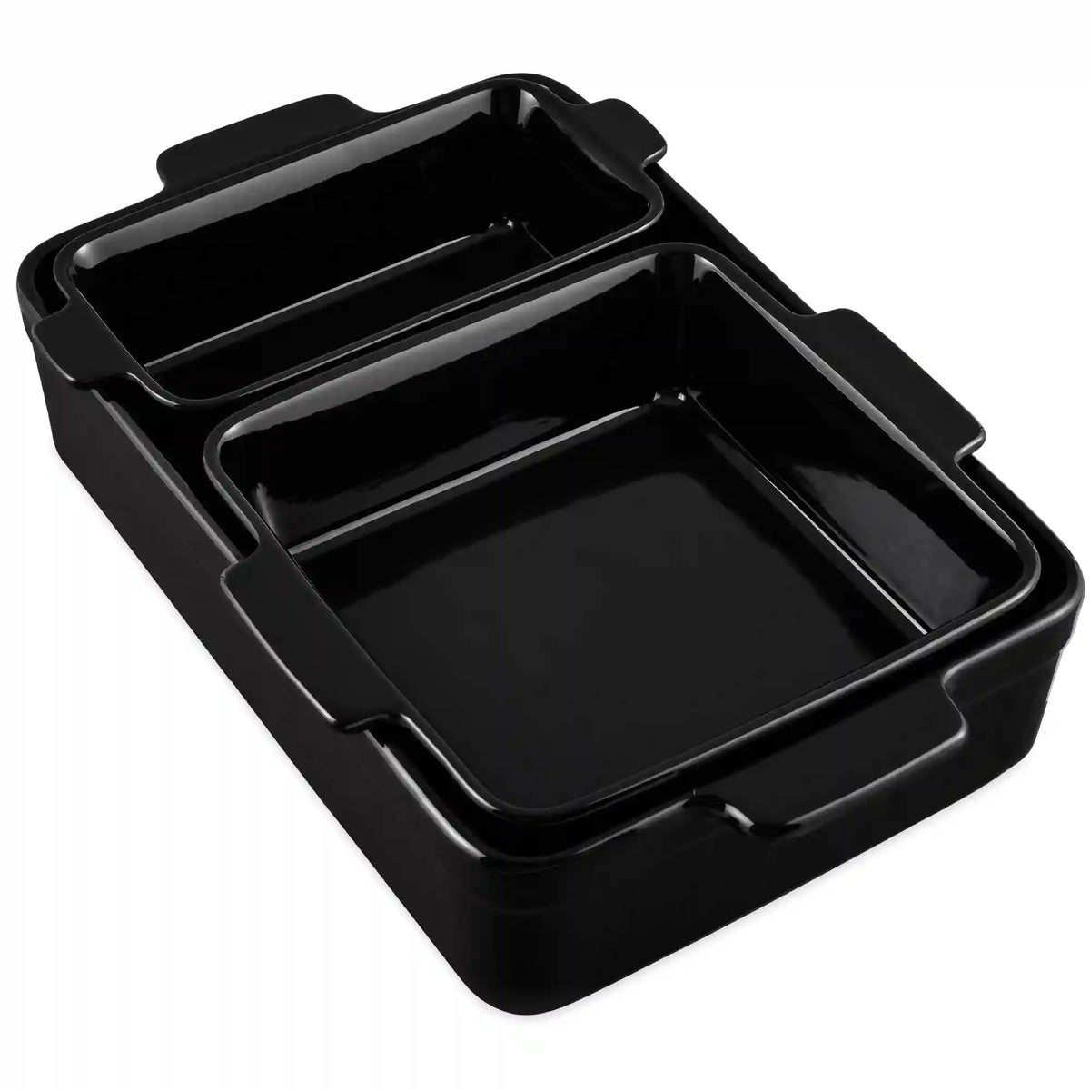 3-Piece Ceramic Bakeware Set, Stoneware Baking Dishes, Casserole Serving Set